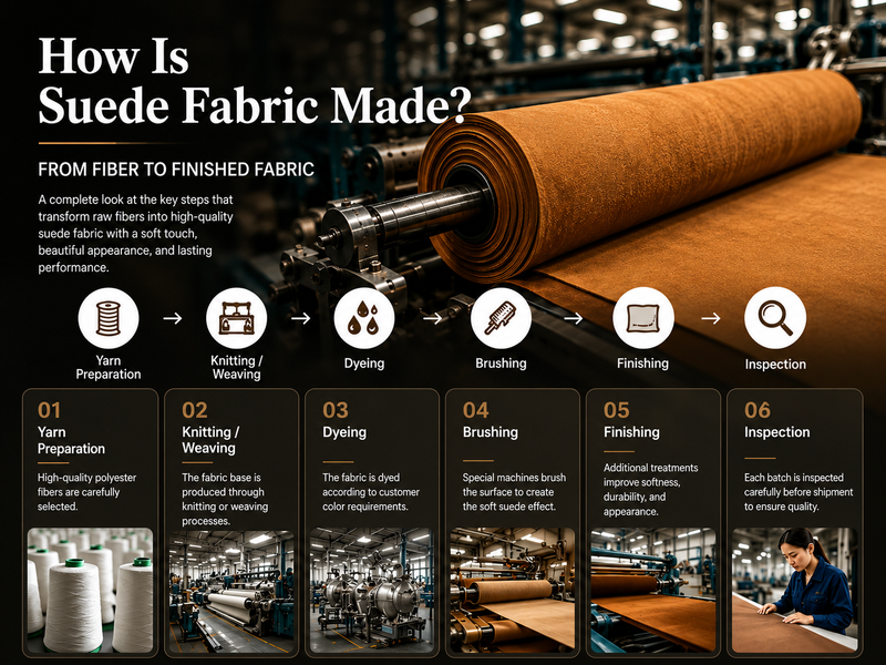 How Is Suede Fabric Made? From Fiber to Finished Fabric